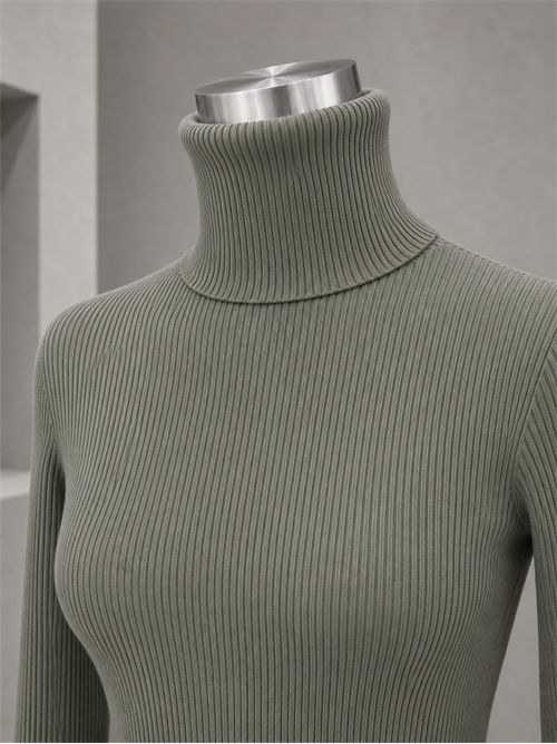 dolcevita costine viscosa KONTATTO | 3M0117VERDE OLIVA